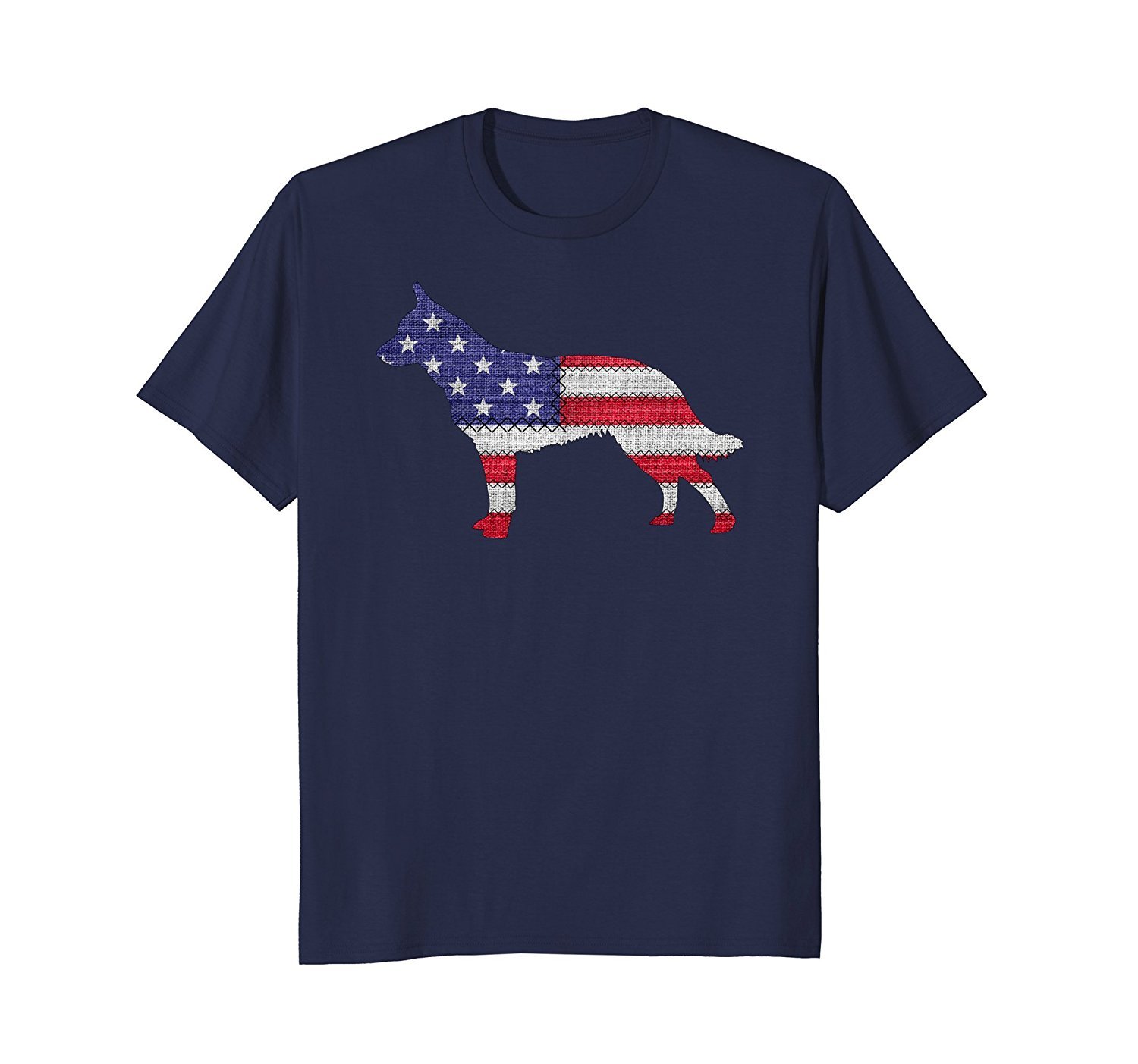 Patriotic Blue Heeler American Flag Embroidery T-Shirt 1 » Cool Gifts for You - Mfamilygift Patriotic Blue Heeler American Flag Embroidery T-Shirt 1