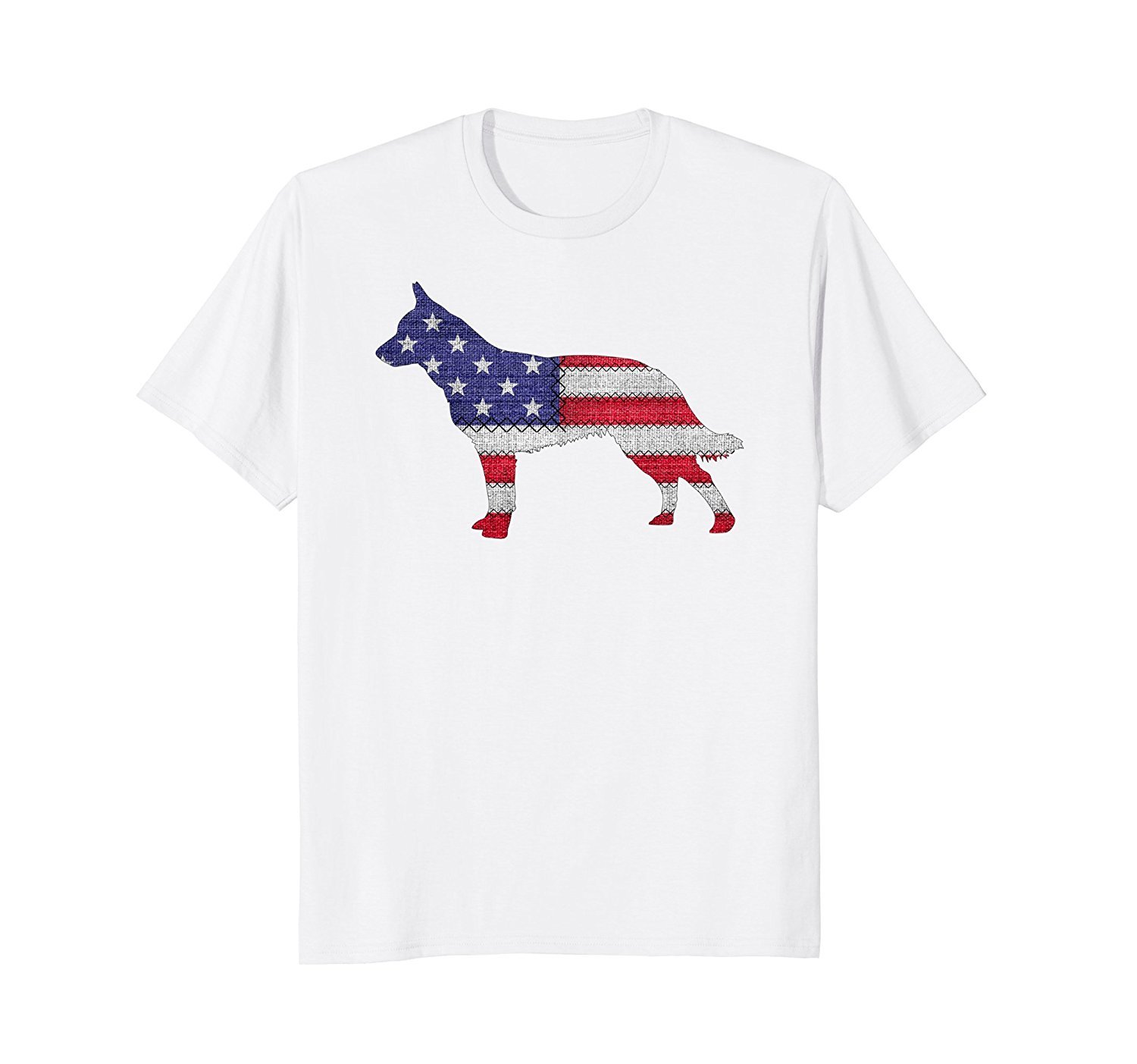Patriotic Blue Heeler American Flag Embroidery T-Shirt 2 » Cool Gifts for You - Mfamilygift Patriotic Blue Heeler American Flag Embroidery T-Shirt 2