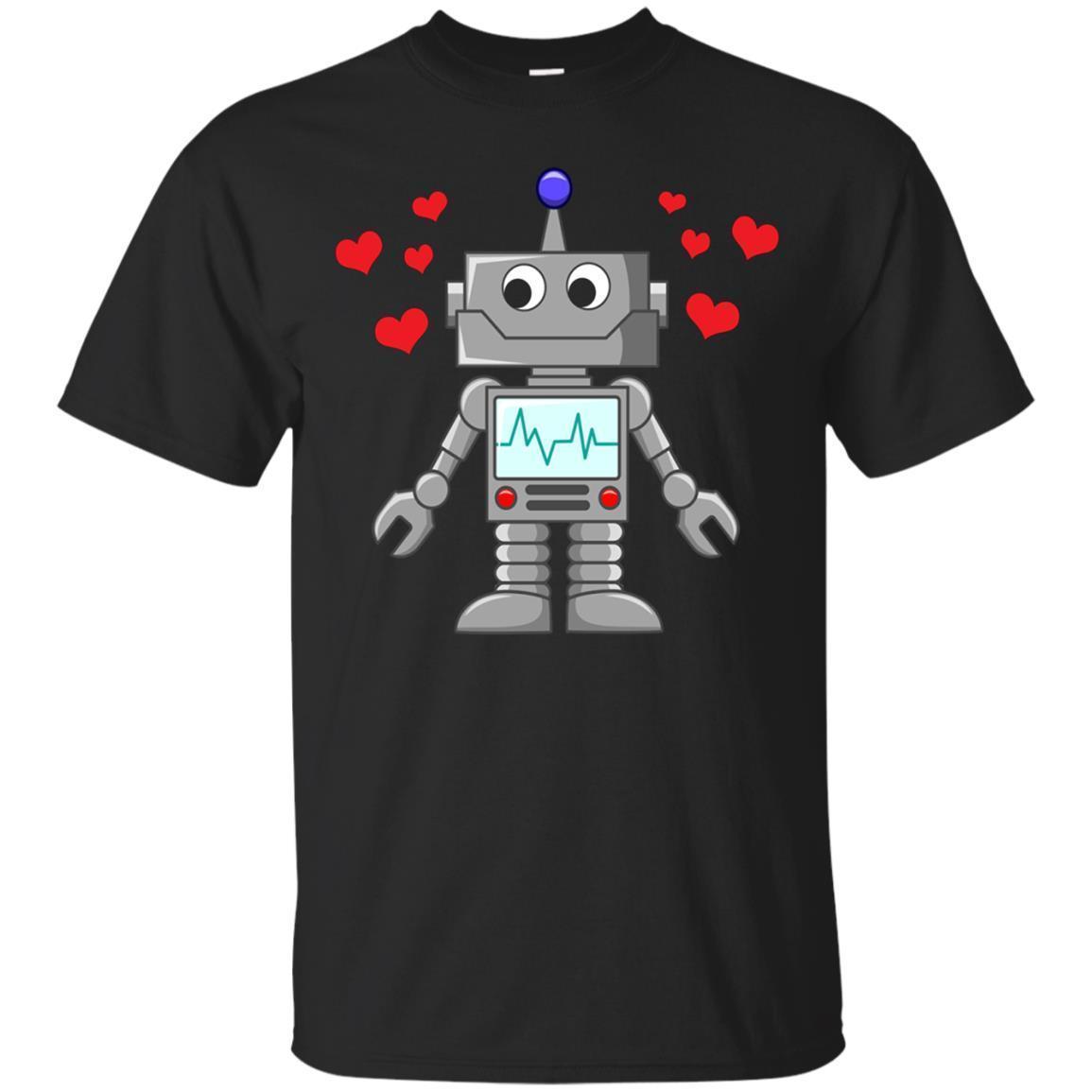 Get Now Robot Valentine's T-shirt for Women, Boys, and Girls