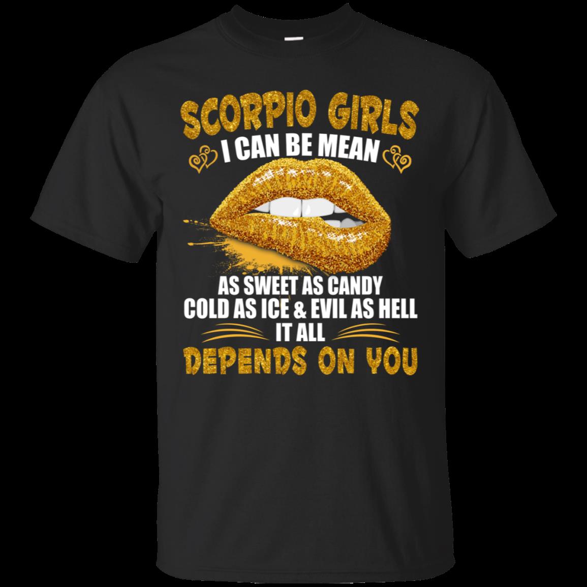 Get Now Scorpio Girl I Can Be Mean Golden Lips Scorpio Girl L Tee Get Now Scorpio Girl I Can Be Mean Golden Lips Scorpio Girl L Tee
