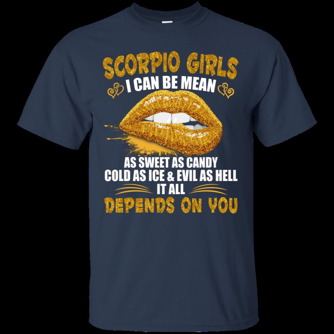 Get Now Scorpio Girl I Can Be Mean Golden Lips Scorpio Girl L Tee 1 » Cool Gifts for You - Mfamilygift Get Now Scorpio Girl I Can Be Mean Golden Lips Scorpio Girl L Tee 1