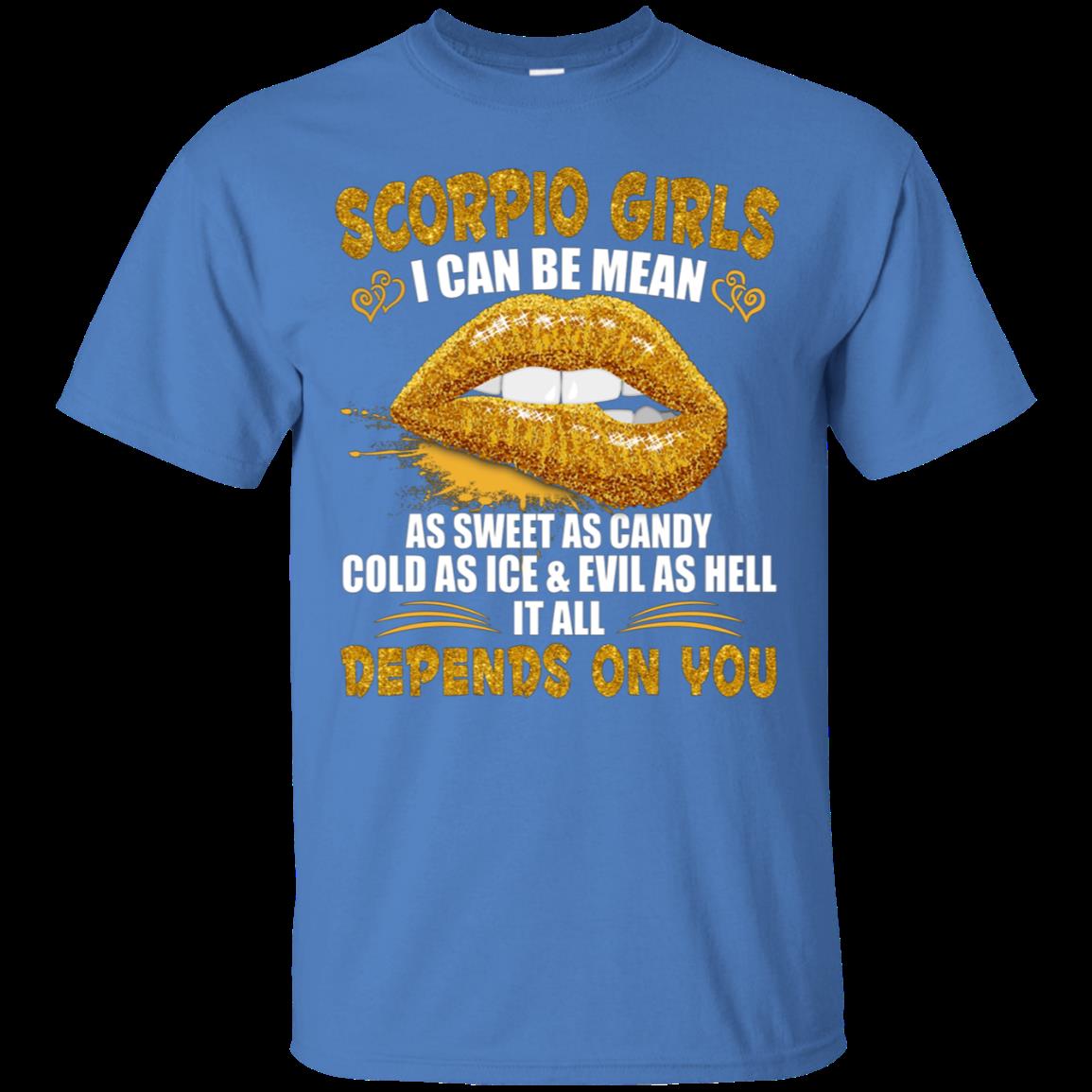 Get Now Scorpio Girl I Can Be Mean Golden Lips Scorpio Girl L Tee 2 » Cool Gifts for You - Mfamilygift Get Now Scorpio Girl I Can Be Mean Golden Lips Scorpio Girl L Tee 2