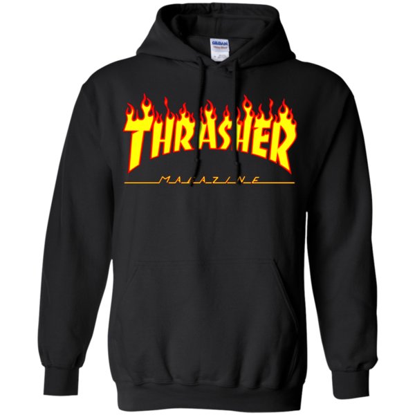 Get Now Thrasher Magazine ? Awesome Flaming Skater Design Men?s Hoodie