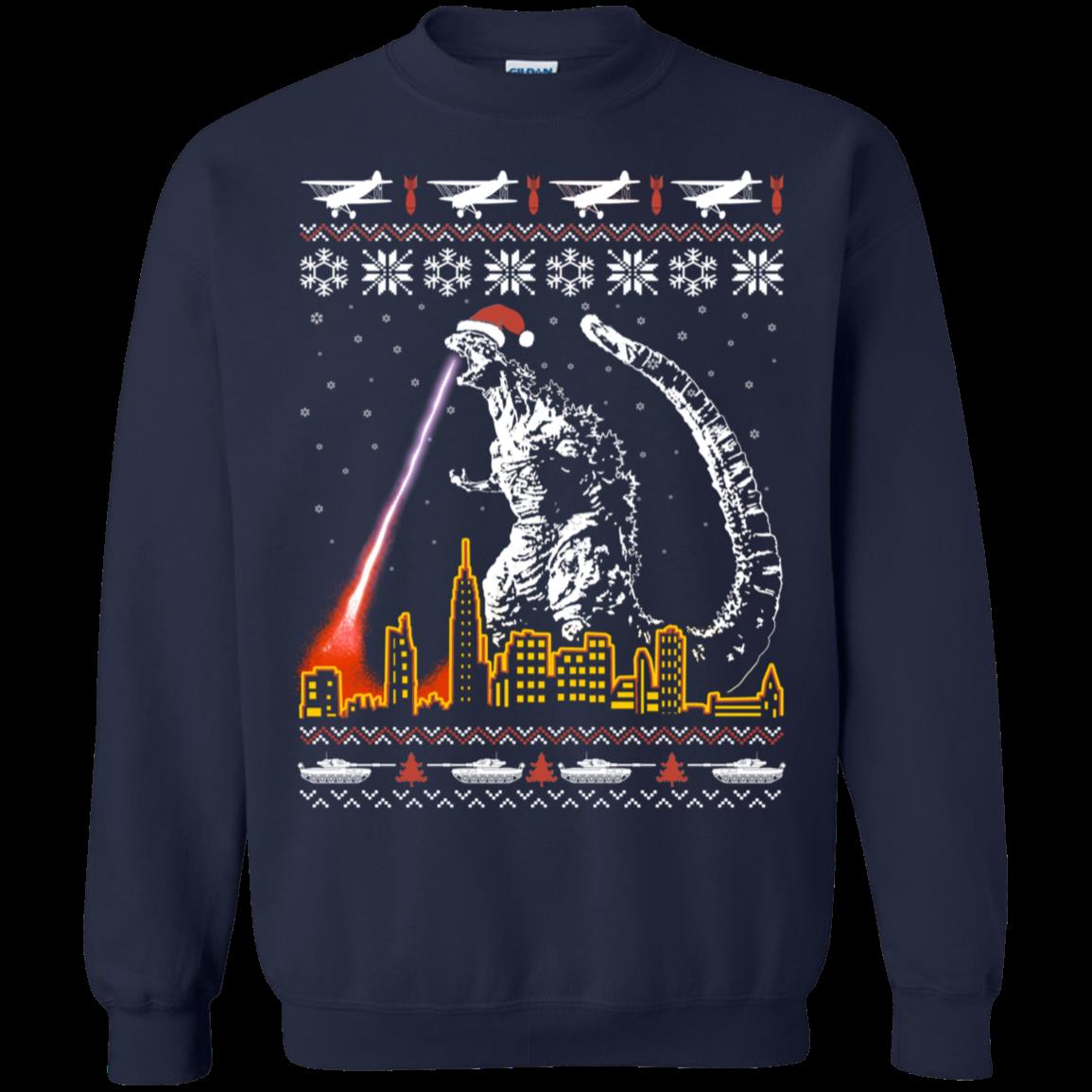 Godzilla Ugly Christmas Sweater T Shirt Hoodies Sweatshirt 1 » Cool Gifts for You - Mfamilygift Godzilla Ugly Christmas Sweater T Shirt Hoodies Sweatshirt 1