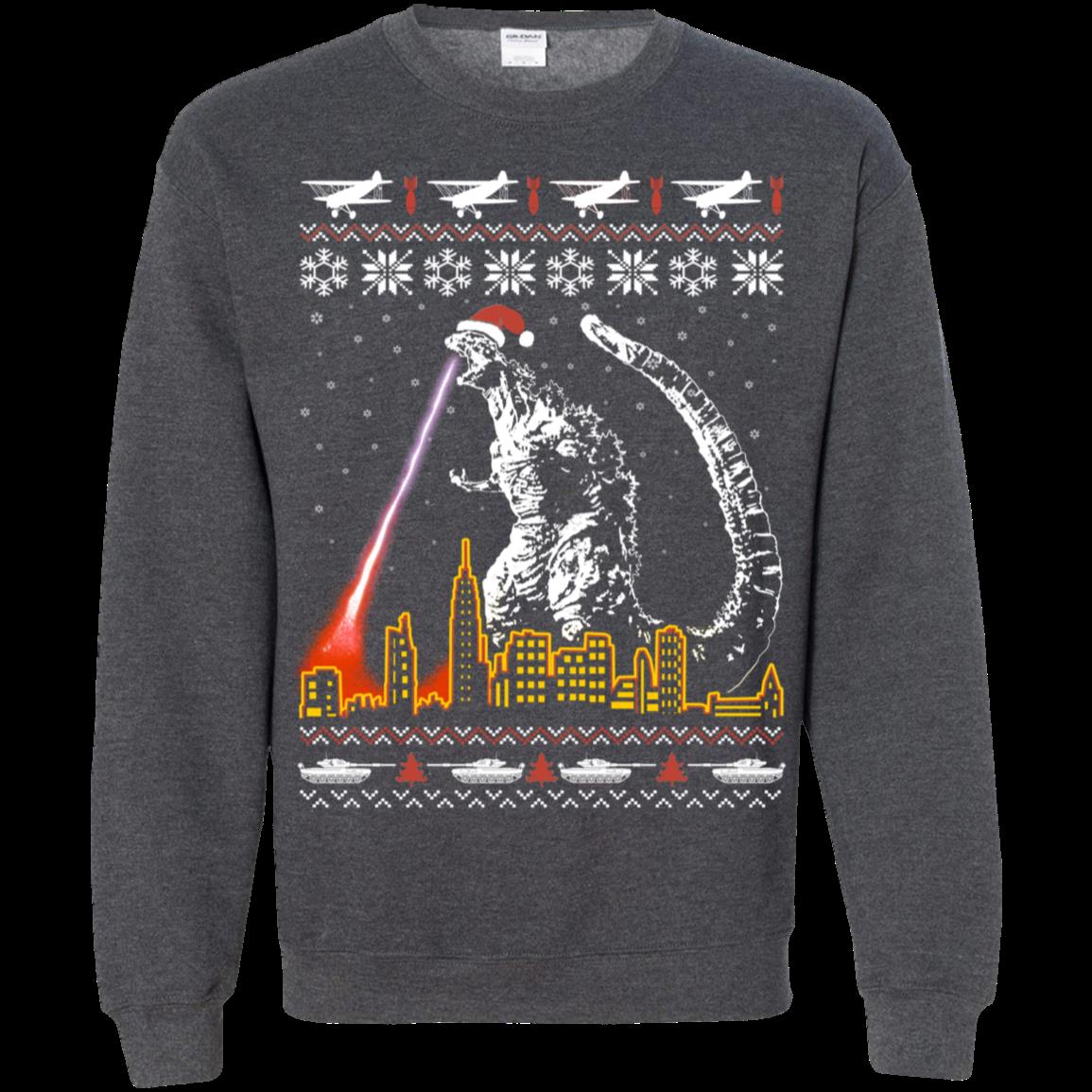 Godzilla Ugly Christmas Sweater T Shirt Hoodies Sweatshirt 2 » Cool Gifts for You - Mfamilygift Godzilla Ugly Christmas Sweater T Shirt Hoodies Sweatshirt 2