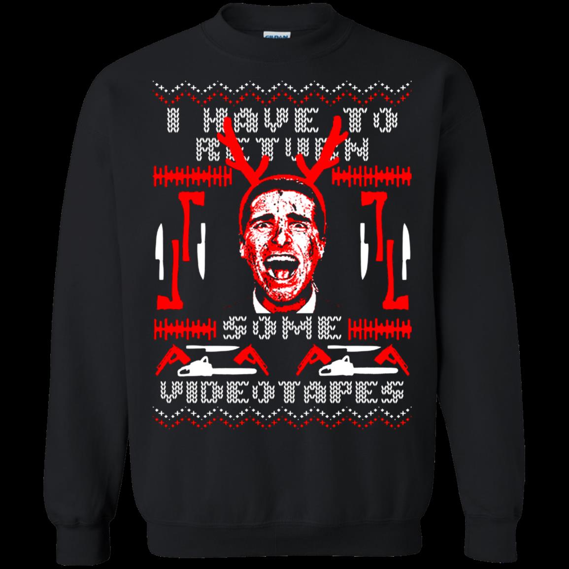 I Have To Return Some Videotapes Christmas Ugly Sweater T Shirt Hoodies Sweatshirt
