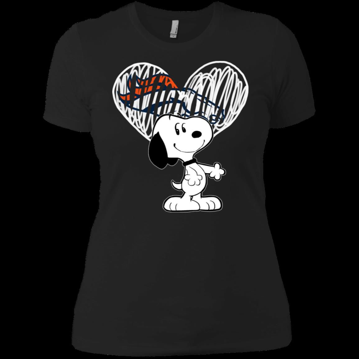 I Love Denver Broncos Snoopy In My Heart Nfl Shirt Ladies’ Boyfriend Shirt