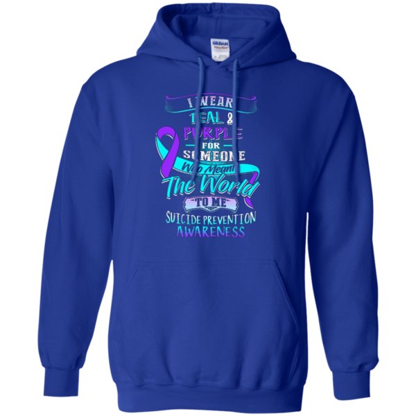 I Wear Teal And Purple For Someone Who Meant The World To Me Suicide Prevention Awareness T Shirt Hoodie Sweater 4 » Cool Gifts for You - Mfamilygift I Wear Teal And Purple For Someone Who Meant The World To Me Suicide Prevention Awareness T Shirt Hoodie Sweater 4