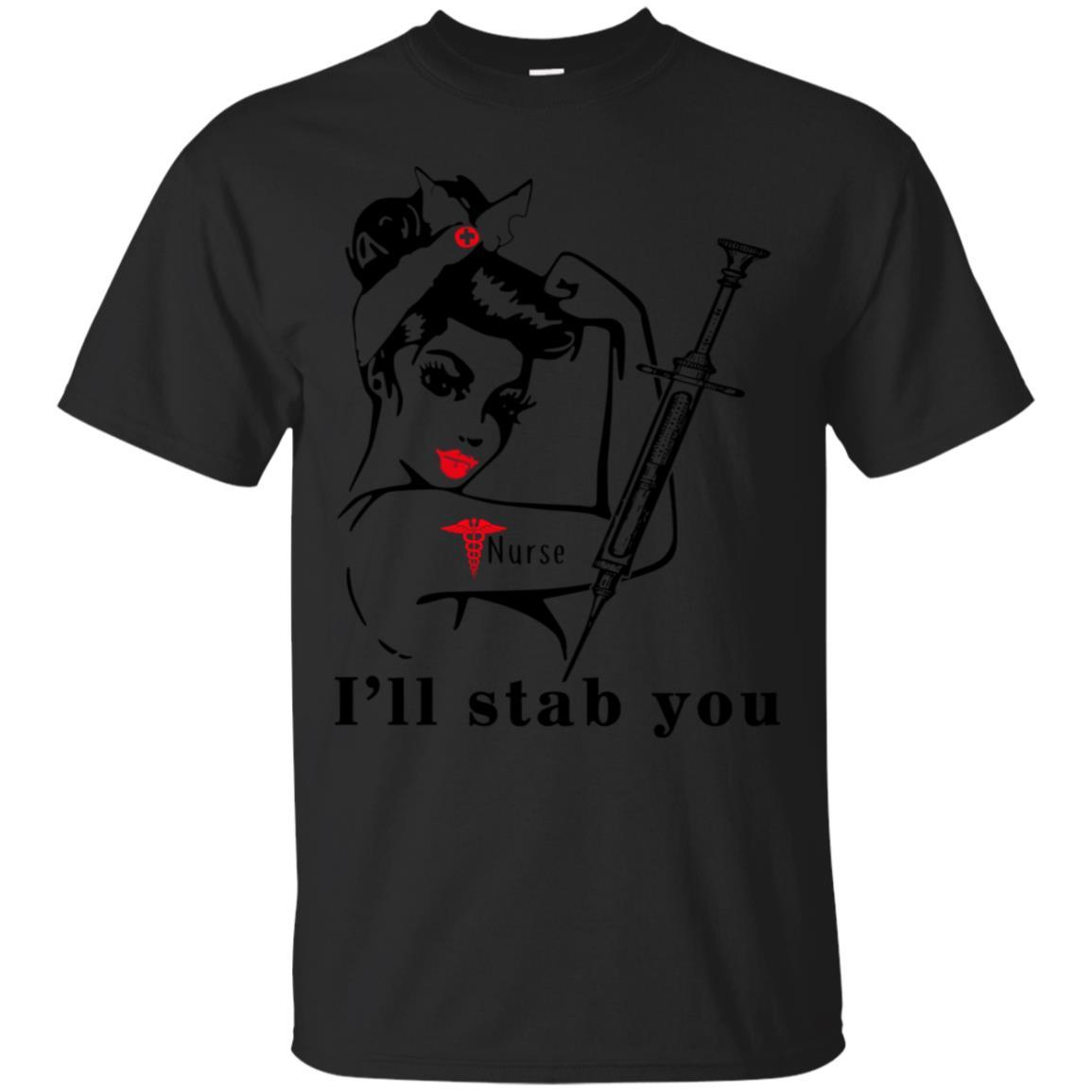 I’ll Stab You Nurse Skull Tshirt