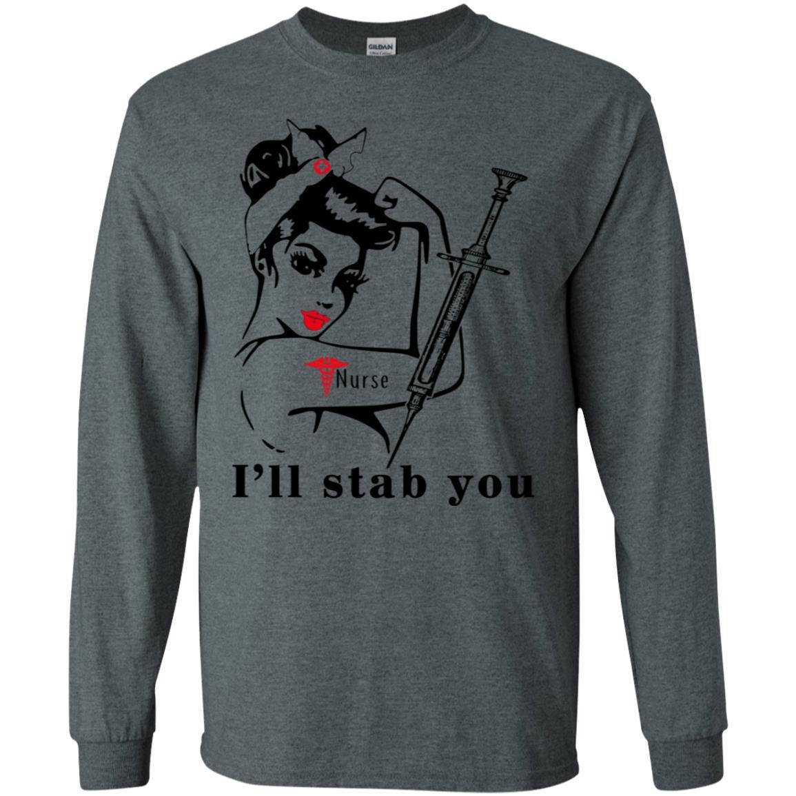 I’ll Stab You Nurse Skull Tshirt 2 » Cool Gifts for You - Mfamilygift I’ll Stab You Nurse Skull Tshirt 2