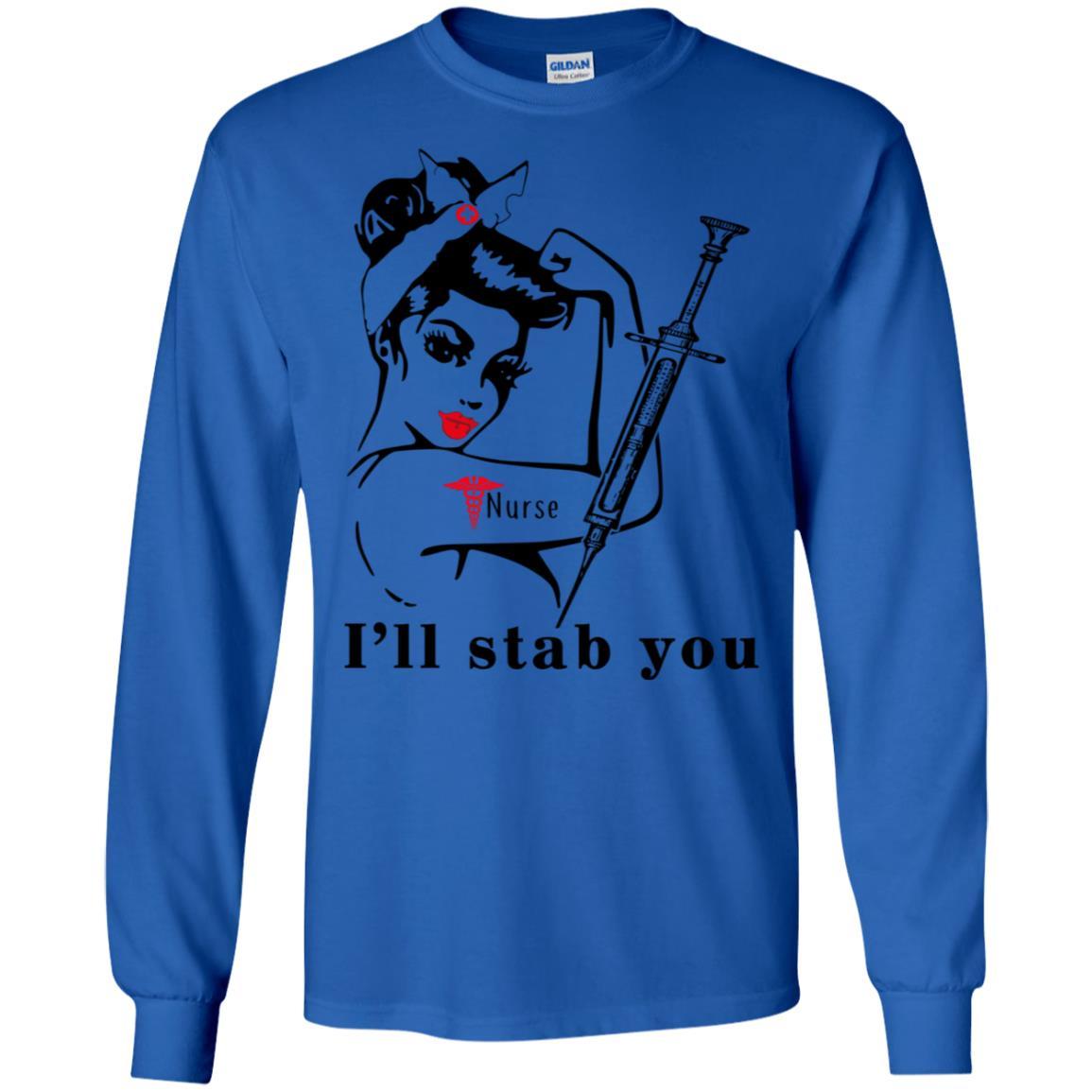 I’ll Stab You Nurse Skull Tshirt 4 » Cool Gifts for You - Mfamilygift I’ll Stab You Nurse Skull Tshirt 4