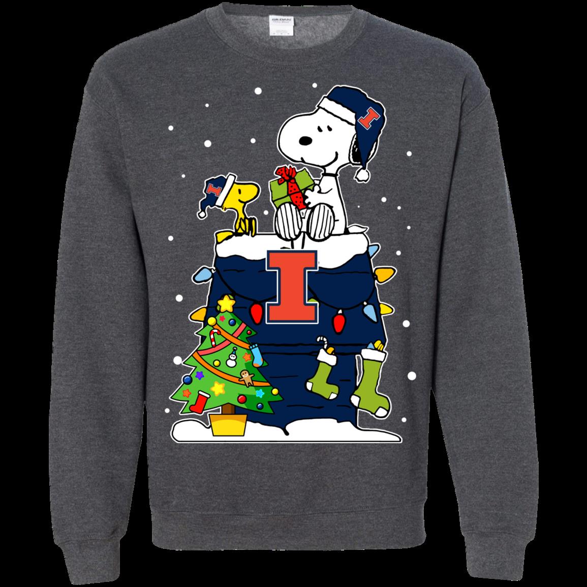Illinois Fighting Illini Ugly Christmas Sweaters Snoopy Woodstock T Shirt Hoodies Sweatshirt 2 » Cool Gifts for You - Mfamilygift Illinois Fighting Illini Ugly Christmas Sweaters Snoopy Woodstock T Shirt Hoodies Sweatshirt 2