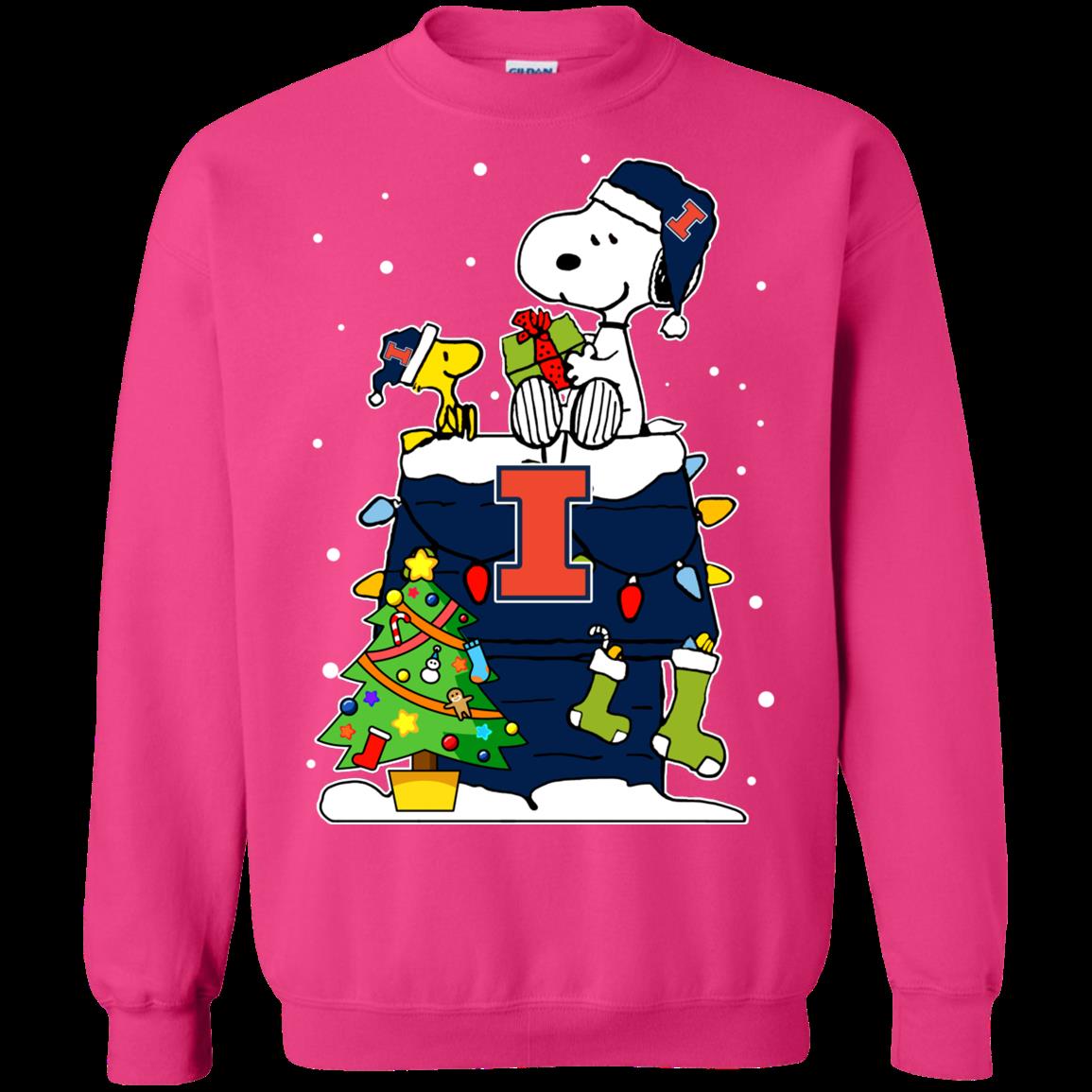 Illinois Fighting Illini Ugly Christmas Sweaters Snoopy Woodstock T Shirt Hoodies Sweatshirt 3 » Cool Gifts for You - Mfamilygift Illinois Fighting Illini Ugly Christmas Sweaters Snoopy Woodstock T Shirt Hoodies Sweatshirt 3