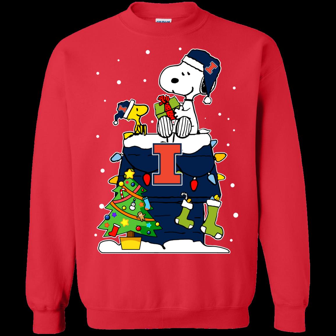Illinois Fighting Illini Ugly Christmas Sweaters Snoopy Woodstock T Shirt Hoodies Sweatshirt 4 » Cool Gifts for You - Mfamilygift Illinois Fighting Illini Ugly Christmas Sweaters Snoopy Woodstock T Shirt Hoodies Sweatshirt 4