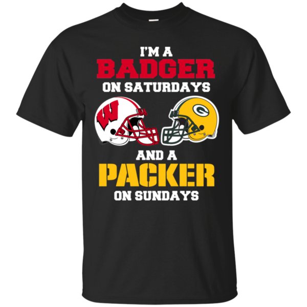 I’m A Badger On Saturdays And A Packer On Sundays Shirt Cotton Shirt I’m A Badger On Saturdays And A Packer On Sundays Shirt Cotton Shirt