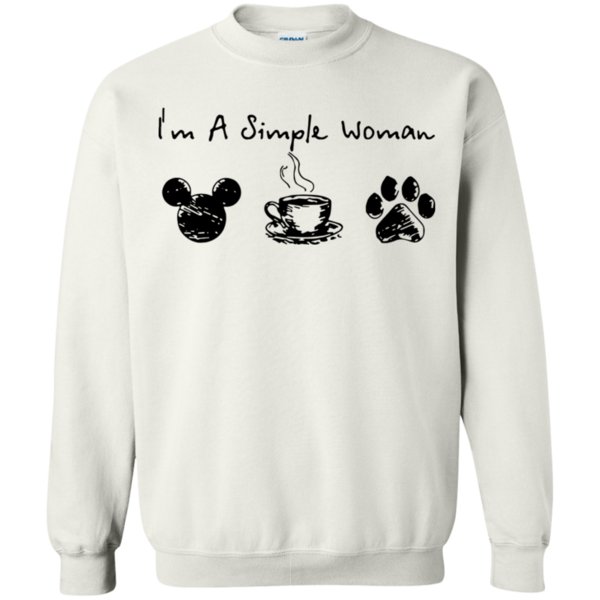I’m A Simple Woman Mickey Disney, Coffee And Dog Shirt Sweatshirt 2 » Cool Gifts for You - Mfamilygift I’m A Simple Woman Mickey Disney, Coffee And Dog Shirt Sweatshirt 2