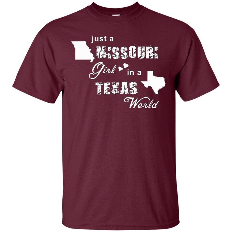 Just A Missouri Girl In A Texas World T-shirt 2 » Cool Gifts for You - Mfamilygift Just A Missouri Girl In A Texas World T-shirt 2