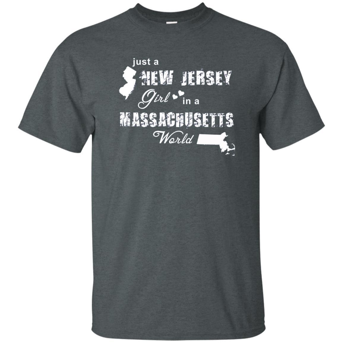 Just A New Jersey Girl In A Massachusetts World T-shirt 4 » Cool Gifts for You - Mfamilygift Just A New Jersey Girl In A Massachusetts World T-shirt 4