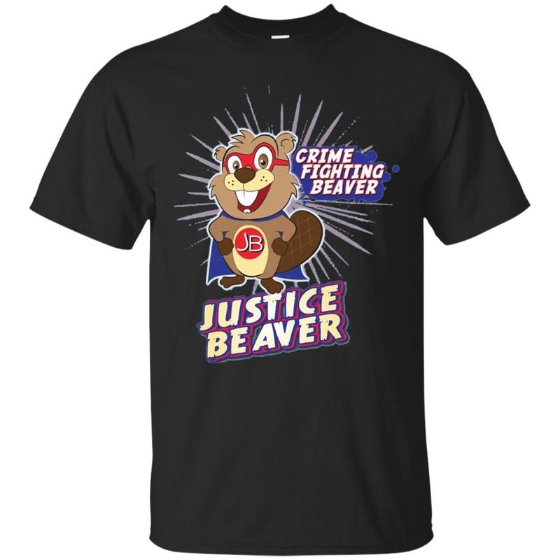 Justice Beaver Funny T-shirt Crime Fighting Beaver