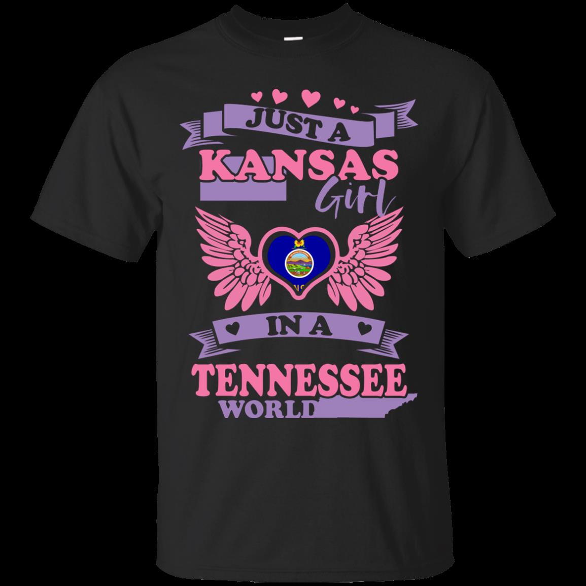 Kansas Tennessee Woman Shirts Just A Kansas Girl In Tennessee World