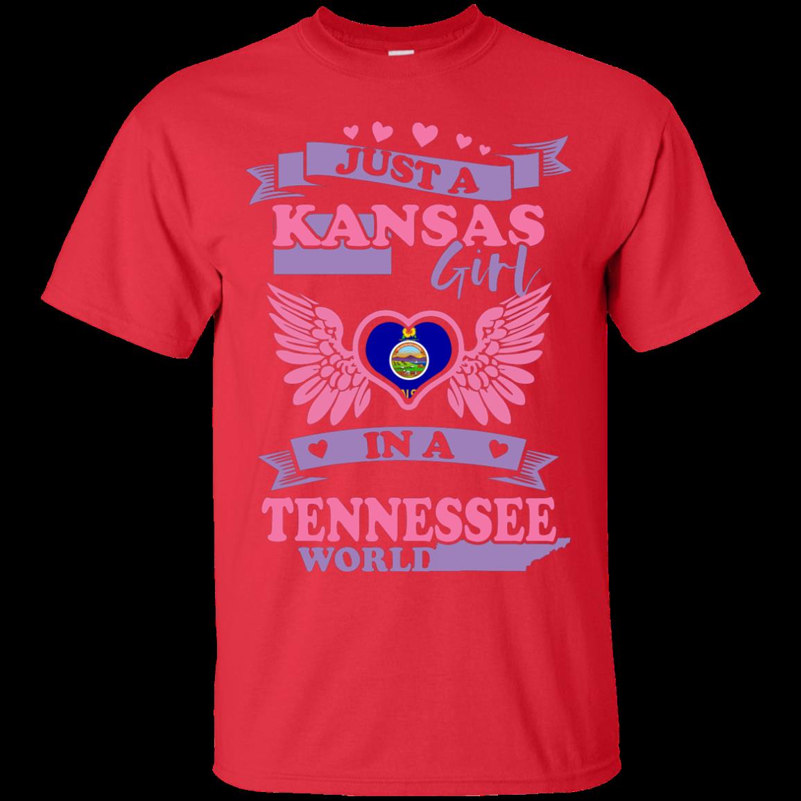 Kansas Tennessee Woman Shirts Just A Kansas Girl In Tennessee World 4 » Cool Gifts for You - Mfamilygift Kansas Tennessee Woman Shirts Just A Kansas Girl In Tennessee World 4