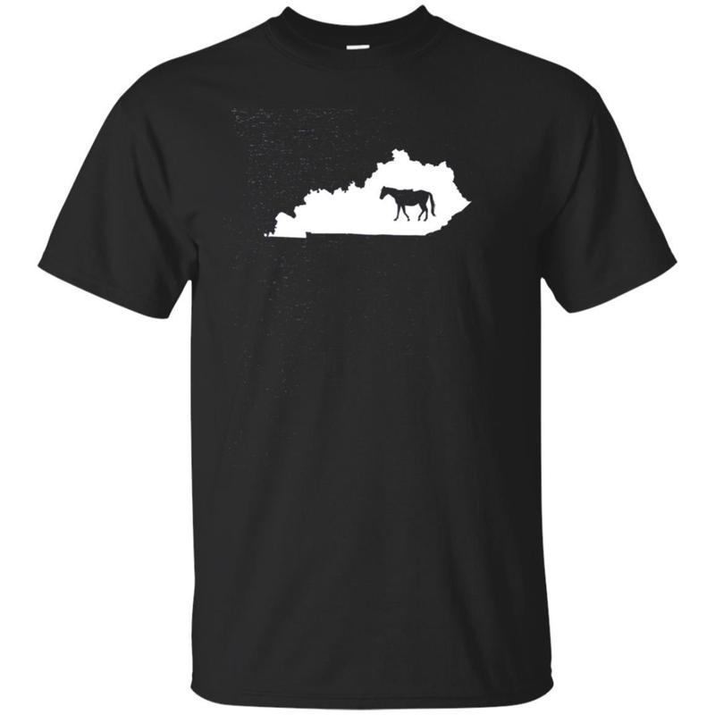 Kentucky Horse Map T-shirt – Gift For Women Men And Kids