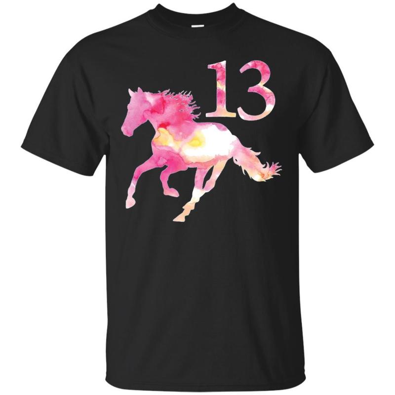 Kids 13th Birthday Horse Gift T-shirt For 13 Year Old Girls