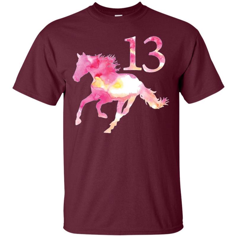 Kids 13th Birthday Horse Gift T-shirt For 13 Year Old Girls 2 » Cool Gifts for You - Mfamilygift Kids 13th Birthday Horse Gift T-shirt For 13 Year Old Girls 2