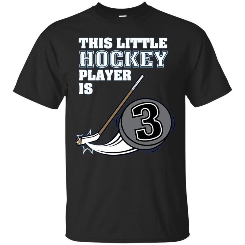 Kids 3rd Birthday Boys Hockey T-shirt Stick Puck 3 Year Old