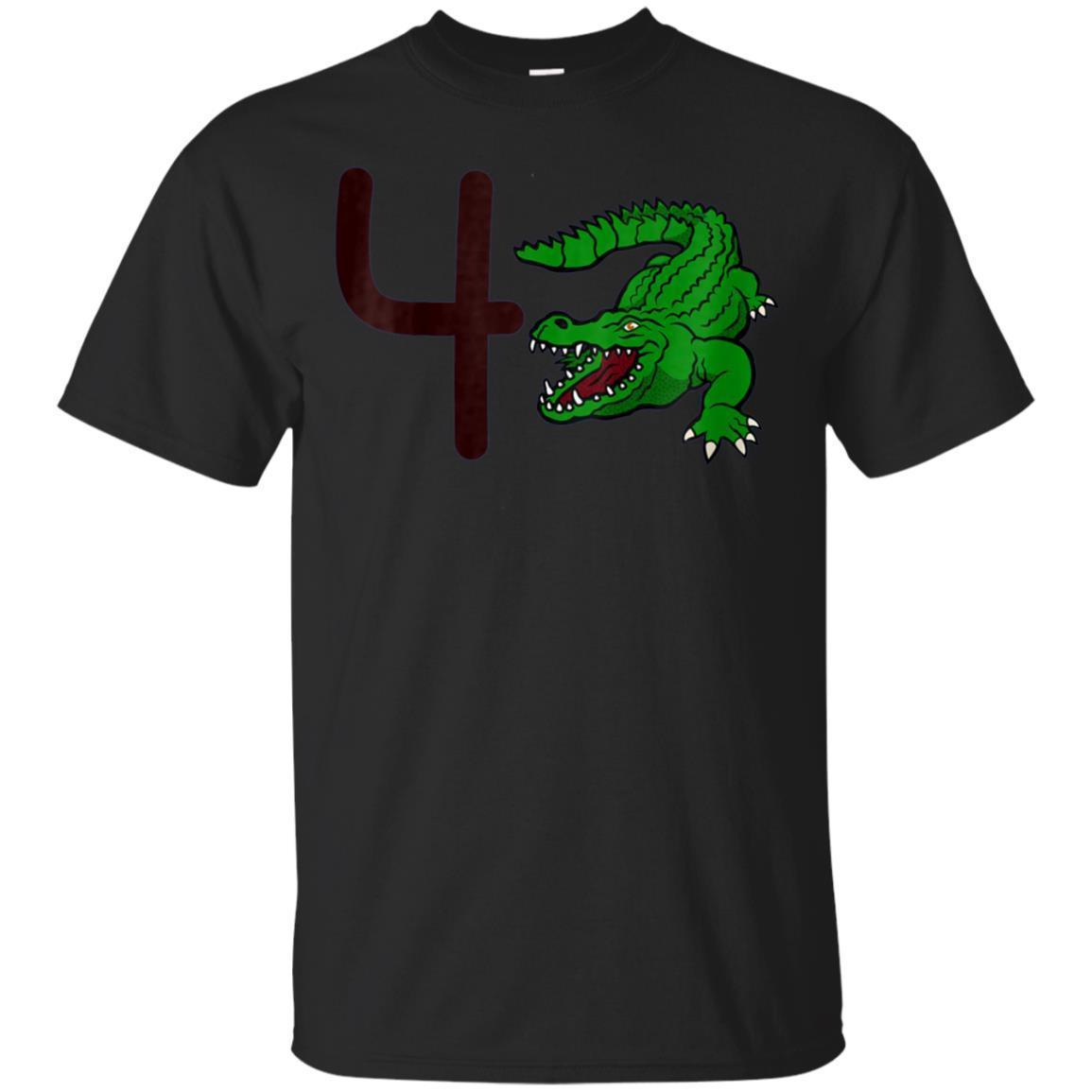 Kids 4 Year Old Alligator Birthday Party 4th Birthday Shirt