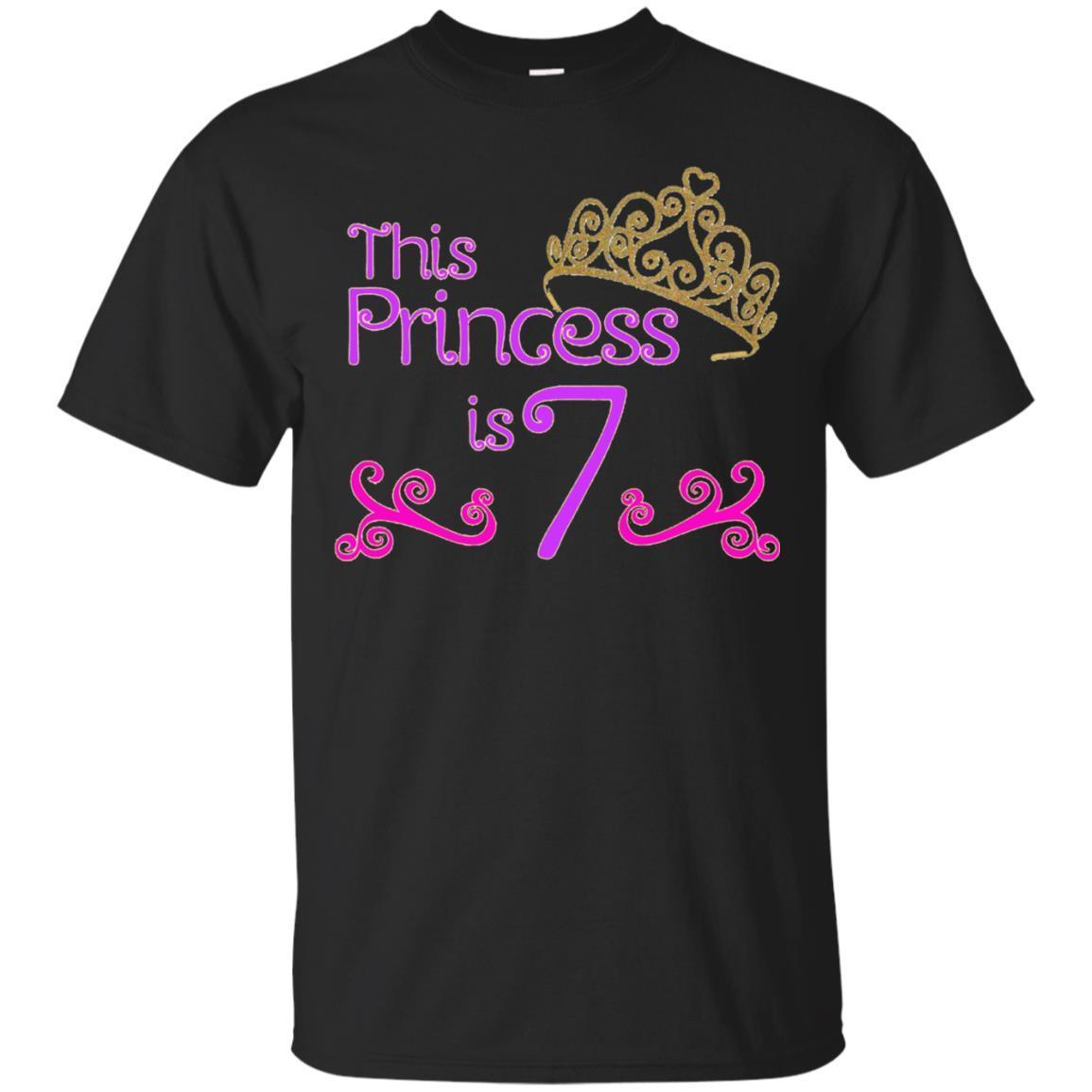 Kids 7th Birthday T-shirt For 7 Year Old Girls