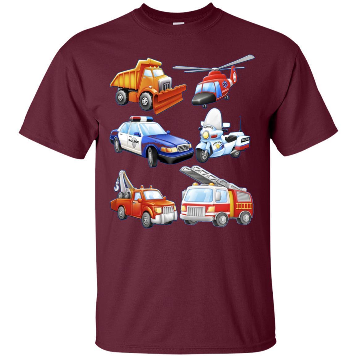 Kids Boys’ Emergency Vehicles Toddler Short Sleeved T-shirt 2 » Cool Gifts for You - Mfamilygift Kids Boys’ Emergency Vehicles Toddler Short Sleeved T-shirt 2