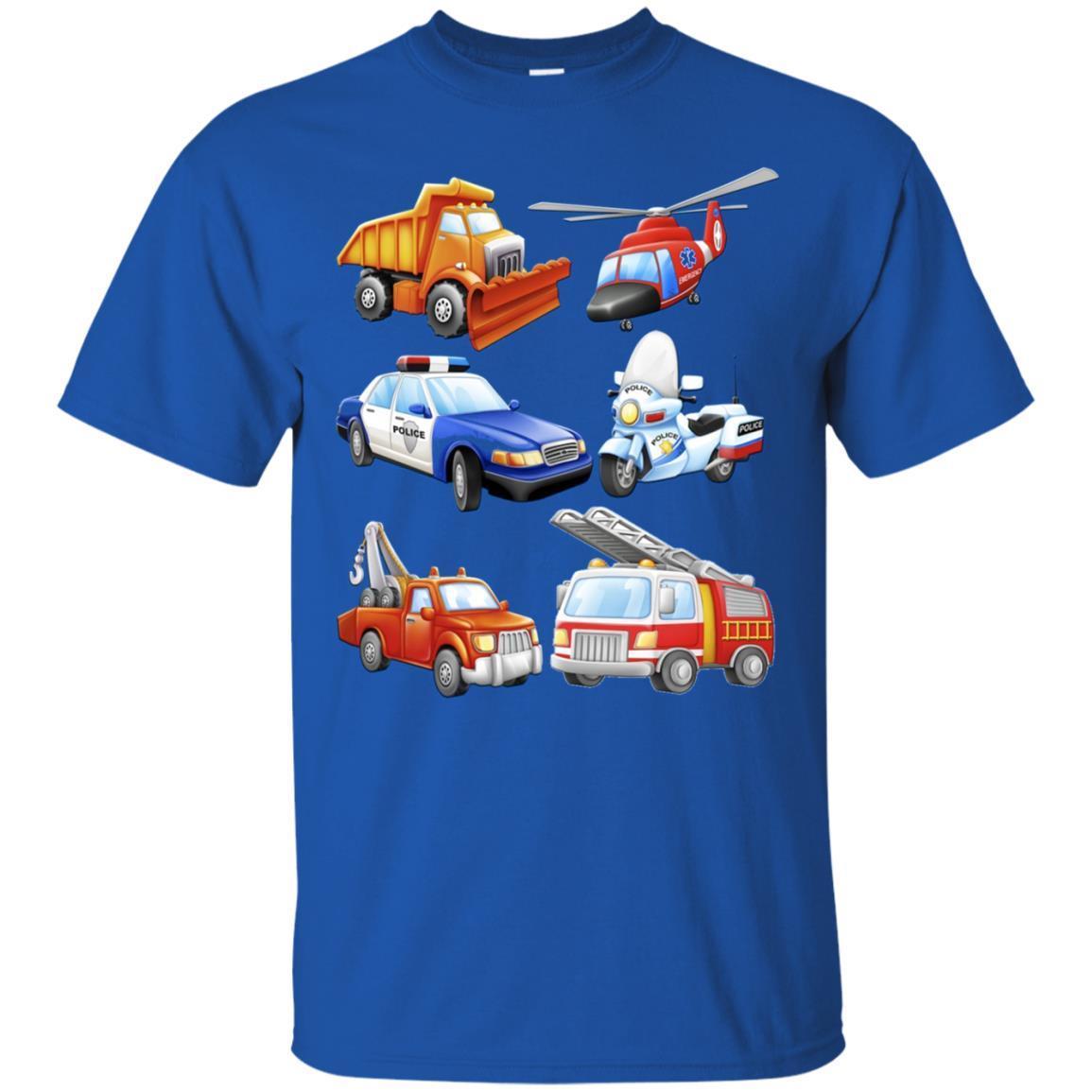 Kids Boys’ Emergency Vehicles Toddler Short Sleeved T-shirt 3 » Cool Gifts for You - Mfamilygift Kids Boys’ Emergency Vehicles Toddler Short Sleeved T-shirt 3