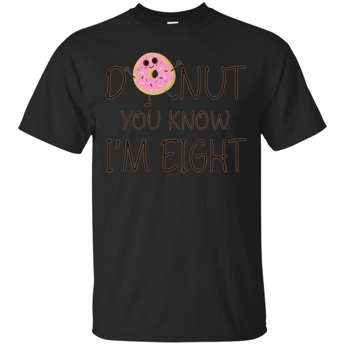 Kids Donut You Know I’m Eight 8th Birthday Doughnut Tshirt