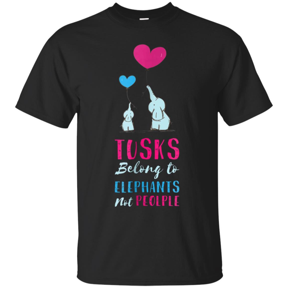 Kids Elephant Tshirt – Tusks Belong To Elephants Not People