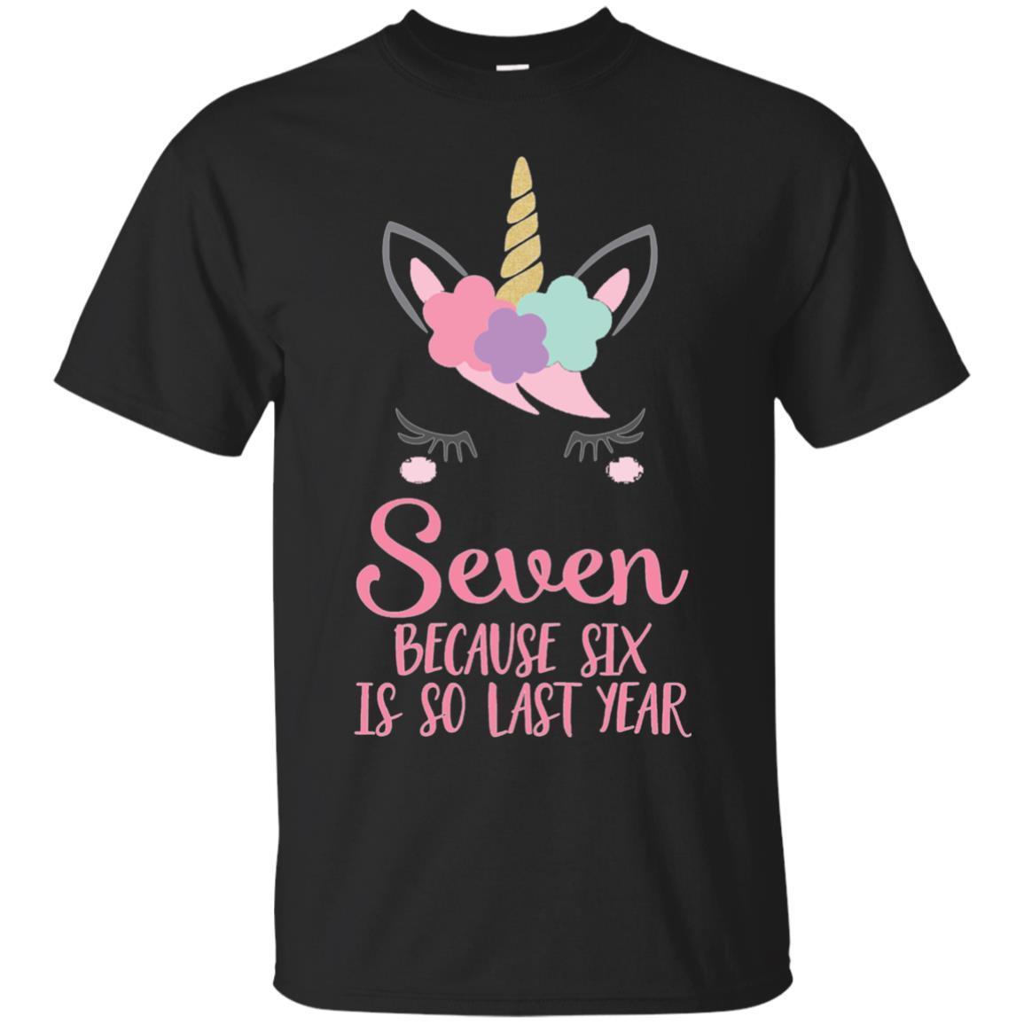 Kids Unicorn 7th Birthday Shirt, Birthday Girl Shirt 7