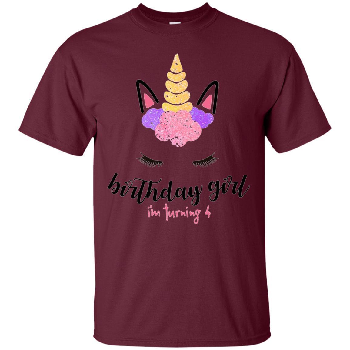 Kids Unicorn Theme Birthday Girl T-shirt For 4 Year Old 2 » Cool Gifts for You - Mfamilygift Kids Unicorn Theme Birthday Girl T-shirt For 4 Year Old 2