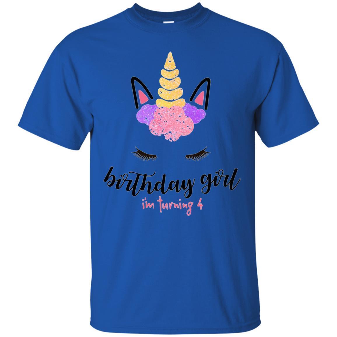 Kids Unicorn Theme Birthday Girl T-shirt For 4 Year Old 3 » Cool Gifts for You - Mfamilygift Kids Unicorn Theme Birthday Girl T-shirt For 4 Year Old 3