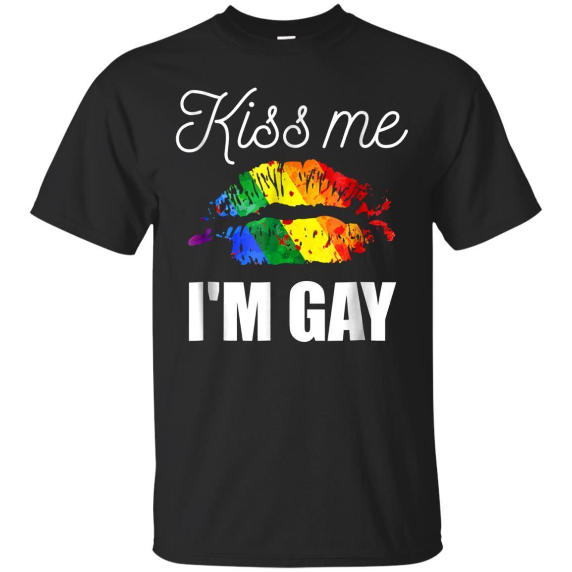 Kiss Me I’m Gay Lgbt Shirt For Lgbt Pride Month