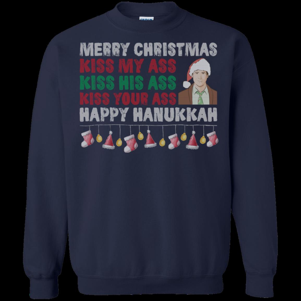 Kiss My Ass Kiss His Ass Kiss Your Ass Happy Hanukkah Christmas Ugly Sweater T Shirt Hoodies Sweatshirt 1 » Cool Gifts for You - Mfamilygift Kiss My Ass Kiss His Ass Kiss Your Ass Happy Hanukkah Christmas Ugly Sweater T Shirt Hoodies Sweatshirt 1