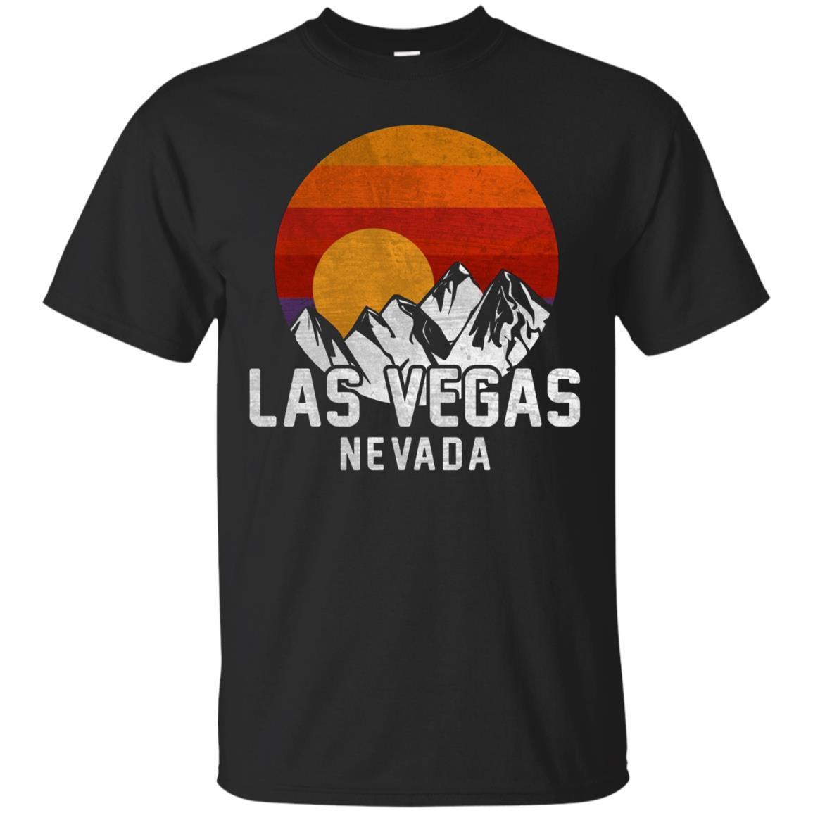 Las Vegas Nevada Retro Mountain Sunset Long Sleeve T-shirt