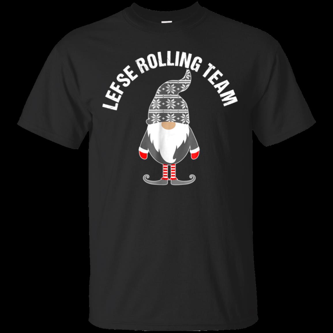 Lefse Rolling Team Tomte Gnome Tee Scandinavian Heritage Cotton Shirt