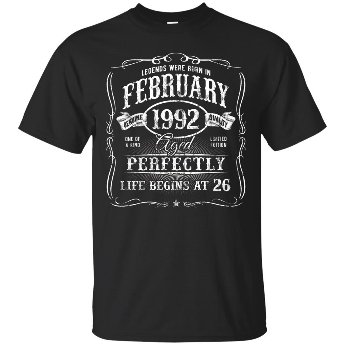Legends Were Born In February 1992 T-shirt 26th Birthday Legends Were Born In February 1992 T-shirt 26th Birthday