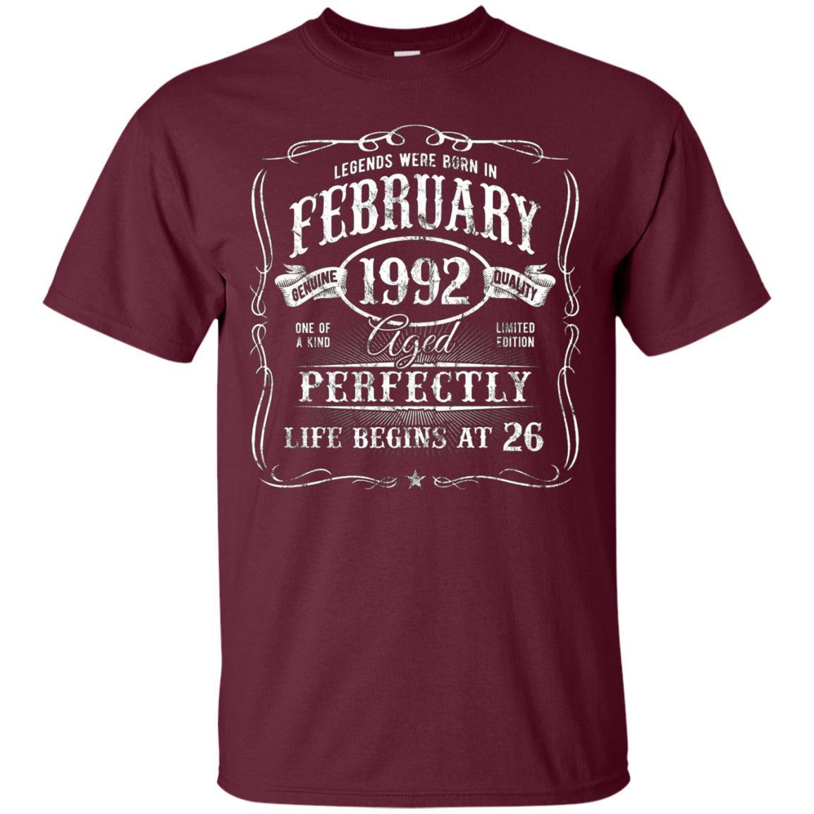 Legends Were Born In February 1992 T-shirt 26th Birthday 2 » Cool Gifts for You - Mfamilygift Legends Were Born In February 1992 T-shirt 26th Birthday 2