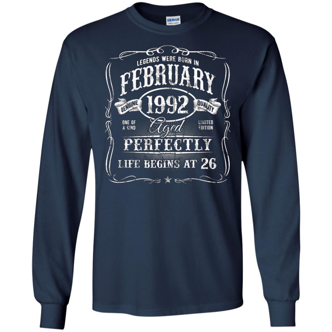Legends Were Born In February 1992 T-shirt 26th Birthday 6 » Cool Gifts for You - Mfamilygift Legends Were Born In February 1992 T-shirt 26th Birthday 6