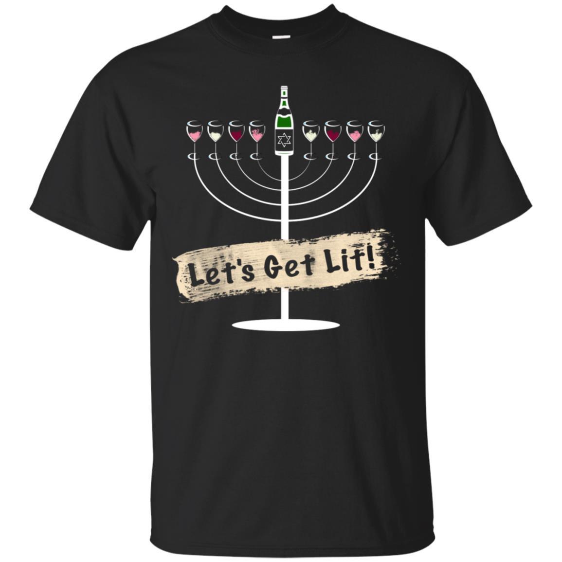 Let’s Get Lit Hanukkah Wine Menorah T-shirt Let’s Get Lit Hanukkah Wine Menorah T-shirt