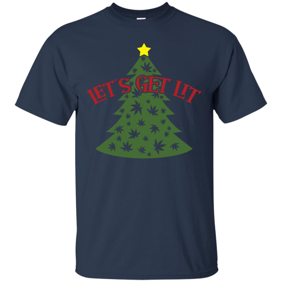 Let’s Get Lit Marijuana Pot Leaf Christmas Tree T-shirt 1 » Cool Gifts for You - Mfamilygift Let’s Get Lit Marijuana Pot Leaf Christmas Tree T-shirt 1