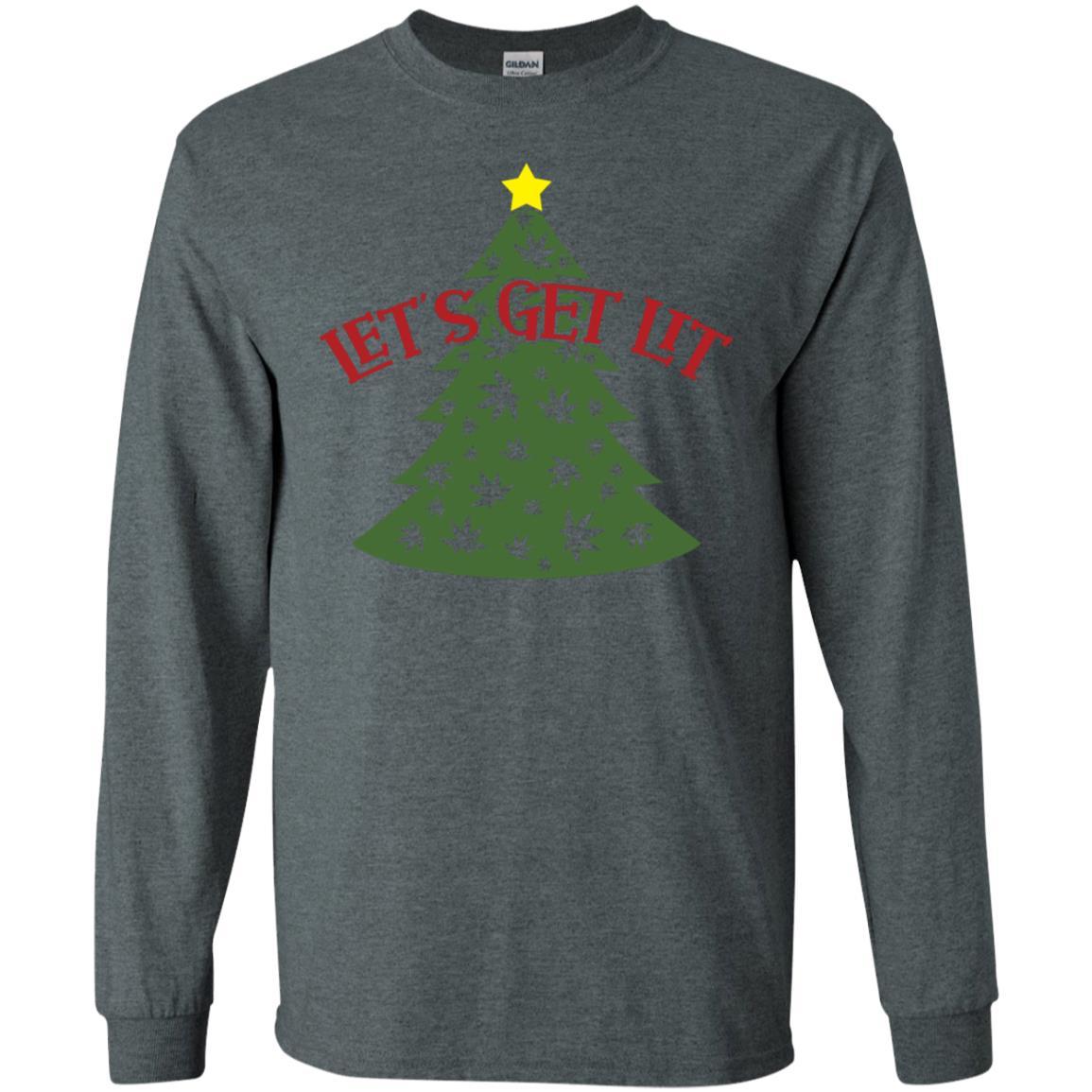 Let’s Get Lit Marijuana Pot Leaf Christmas Tree T-shirt 2 » Cool Gifts for You - Mfamilygift Let’s Get Lit Marijuana Pot Leaf Christmas Tree T-shirt 2