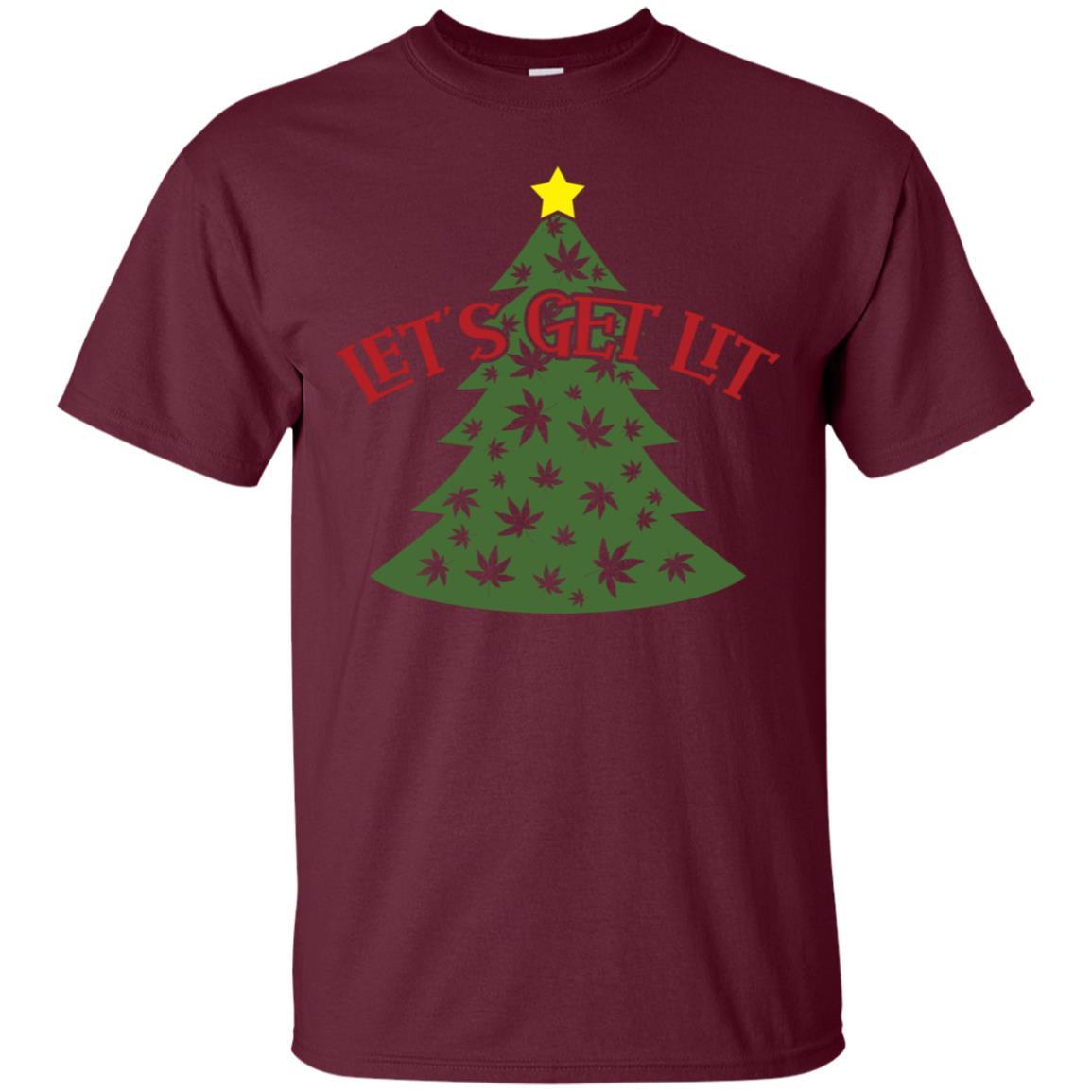 Let’s Get Lit Marijuana Pot Leaf Christmas Tree T-shirt 6 » Cool Gifts for You - Mfamilygift Let’s Get Lit Marijuana Pot Leaf Christmas Tree T-shirt 6
