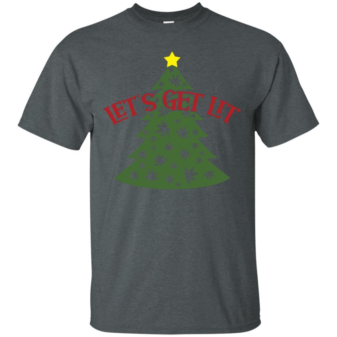 Let’s Get Lit Marijuana Pot Leaf Christmas Tree T-shirt 9 » Cool Gifts for You - Mfamilygift Let’s Get Lit Marijuana Pot Leaf Christmas Tree T-shirt 9